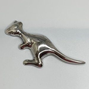 Kabana Sterling Fetish Kangaroo Hollow Back Brooch